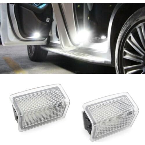 Car Step Courtesy Door Lights For Mercedes Benz A B C E ML GLE GL GLS Class W204 W176 W212 W213 W246 W166 X166 X205 2Pcs