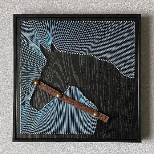 DIY string instrument kit handicraft supplies | Horse head painting, lake house decoration | Christmas gifts | Adult crafts