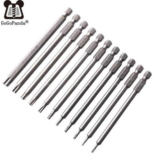 New Set Hollow Bit Hexagonal Handle Plum Blossom Bit with Hole Sand Blast Bit Combination Gogopanda S2 50mm Torx