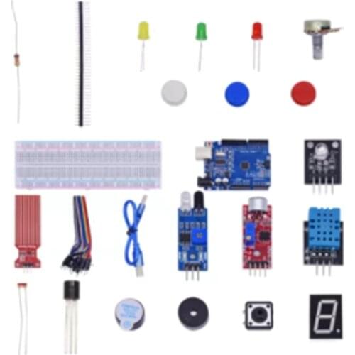 Simple RFID Starter Kit, Updated Learning Kit for Arduino Uno R3, Sound/Water Level/Humidity/Distance Detection Sensor
