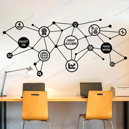 Simple Teamwork Wallpaper office Wall Decal Quotes Every part of the working group Success Wall Sticker Office Sticker rb636