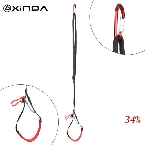 XINDA Professional Adjustable Webbing Foot Loop Climbing Polyester Foot Loop Ascender Belt Device Band Rock Climbing Equipment