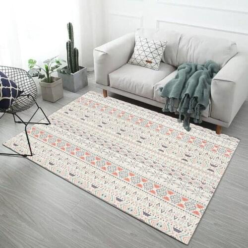 Nordic Modern Simple Style Carpet Living Room Coffee Table Bedroom Carpet Geometric Pattern Large Area Carpet