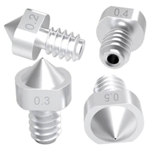 Hardened Steel e3d Nozzles 1.75MM M6 0.2 0.3 0.5 0.4MM upgrade for Carbon fiber filament E3D V5 V6 Titan Aero Prusa HOTEND parts