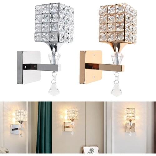 Modern LED Wall Lamp Crystal Pendant Wall Light for Living Room Bedroom Bedside Decor Lights Indoor Lighting Fixtures Luminaire