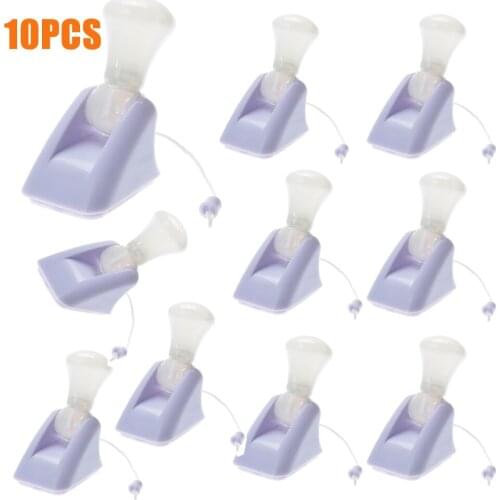 10Pcs LED Pull String Cord Night Light Bulb Wall Stick Up Portable Handy Bedroom Bathroom Cabinet Closet Lamp Battery Powered