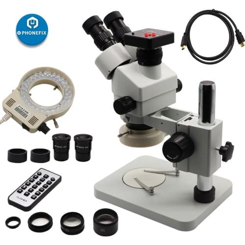 Phone Repair 3.5-90X Trinocular Stereo Zoom Microscope with HDMI USB Camera For Motherboard Soldering Repair Tool