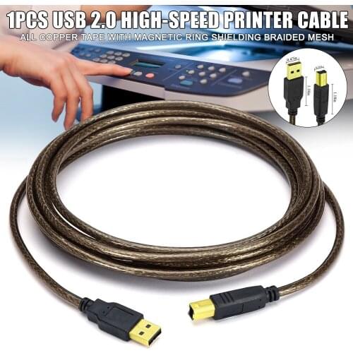 Extension Printer Cable USB 2.0 A Male to B Male Computer Wire Cable Cord Converter Connector Line for PC Laptop NK-Shop