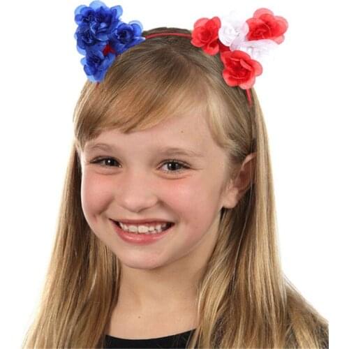Hair Flower Cat Ears Headband Hoop Girls Wedding Birthday Party Decoration Hairband Stage Hair Accessories Supplies DGU20