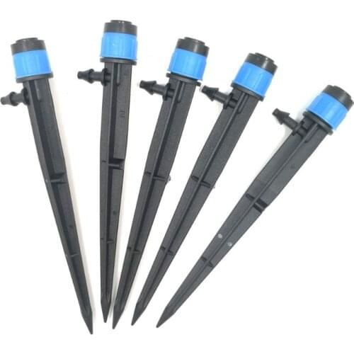 10pcs 13cm Micro Bubbler Drip Irrigation Adjustable Sprinkler Spray Garden Plants Watering Sprinkler Nozzle 360 Degree Drippers