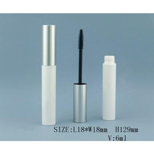 100pcs Portable Empty Bottle Black Eyelash Tube Mascara Cream Vial/Container Fashionable with Silver Lid Refillable Bottles