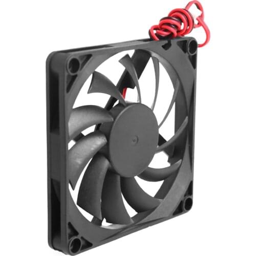 12V 2-Pin 80x80x10mm PC Computer CPU System Heatsink Brushless Cooling Fan 8010
