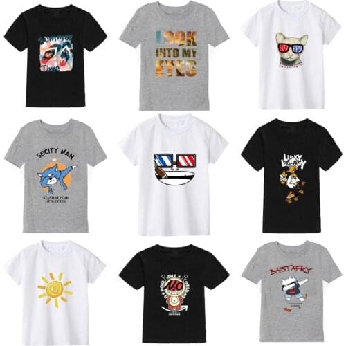 2021 new color cartoon printing childrens t-shirt boys t-shirt kids t-shirt girls t-shirt children clothes baby boy t-shirt