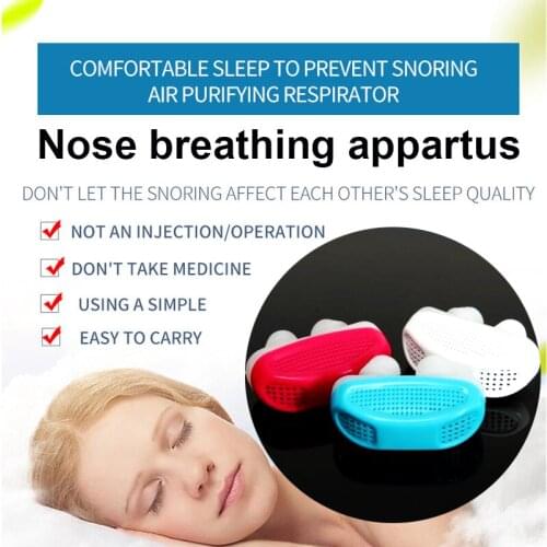 2021 New Silicone Sleeping Anti Snoring Nose Clip Magnetic Anti Snoring Nose Clips Sleeping Nasal Dilators Apnea Aid Device