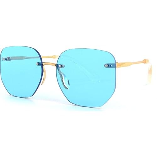 2020 top Brand Luxury Fashion Women 'S Blue Metal Glasses UV400 APSN003205 Aqua di Polo 1987 Sunglasses