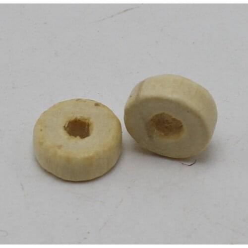 500 White 8X3mm Column Heishi Wood Beads~Woodenen