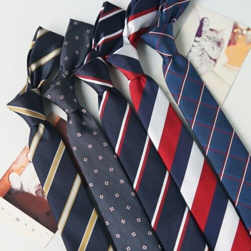 Unique Design Fashion Business Mens Decorative Tie Korean Version Of Narrow Quality Polyester Yarn Business England 6CM Tie