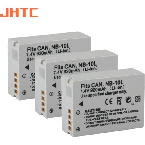 NB-10L NB 10L NB10L Battery for Canon SX40 HS SX40HS SX50 HS SX50HS G1 X G15 G16 SX60 HS G3X Camera Batteries 920mAh