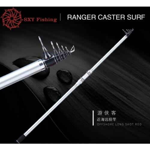 FREE SHIPPING 2.1M/2.4M/2.7M/3,.0M Telescopic Fishing Rod Distance Throwing Rod Carbon Fibre Body Stainless Steel Ring Long shot
