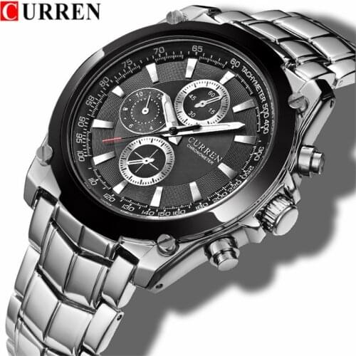 CURREN Top Brand Luxury Male Clock Business Mens Quartz Wrist Watch Military Waterproof Watch Sport Men Relogio Masculino