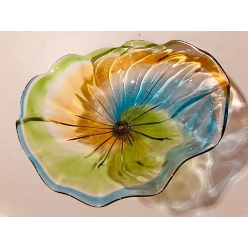 Handmade Wedding Decorative Glass Plate for Walls Creative Popular Wall Art Glass Plate