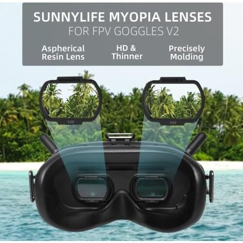 For DJI FPV Goggles V2 Myopia Lenses Nearsighted Corrective Aspherical Lenses Glasses 1pair Accessories Kit Sunnylife Parts