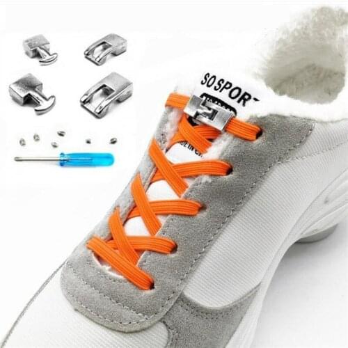 Elastic Cross Buckle Shoelaces New 1 Second Quick No Tie Shoe laces Kids Adult Unisex Sneakers Shoelace Lazy Laces Strings