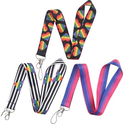 ER313 High Quality Bisexual Painting Art Key Chain Lanyard Neck Strap For Phone Key ID Card Creative Lanyard Accessories