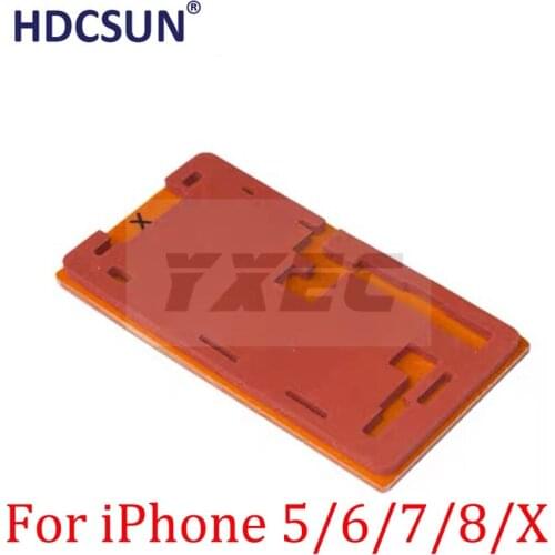 HDCSUN lamination mat pad for iphone X 8 7 6s 6 Plus 5 5S 5C front glass with frame laminating machine mold Silicone mats