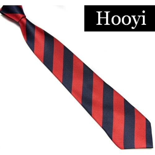 HOOYI HOOYI fashion polyester stripe ties for men school Neck Tie Students' Cravat College Necktie