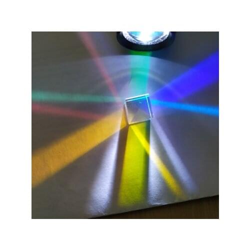 7MM Optical Cube Prism Laser Beam Combination Toy Color Prism Gift Light Cube Six-sided Glass Lens Optical Cube Color Glass