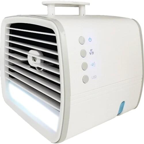Air Conditioner Mini Fan Portable Air Conditioner for Room Home Air Cooling Desktop Spray Humidifier with Night Light