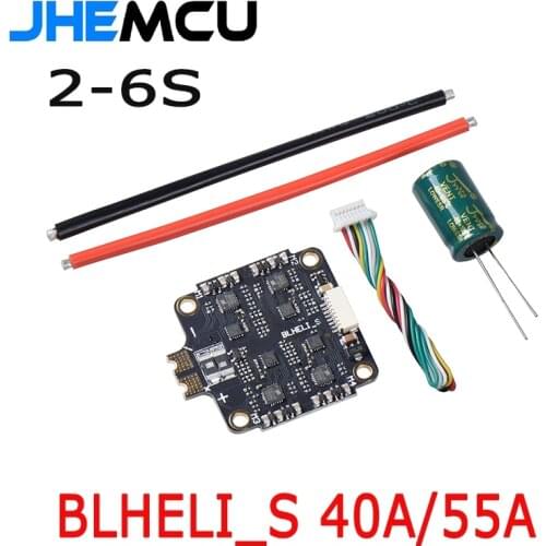 40A/55A 2-6S 4 In 1 ESC BLHeli_S ESC Speed Controller Board Support Dshot150 Dshot300 Dshot600 for RC FPV Racing Drone Part