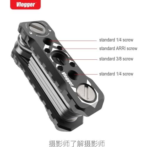 Vlogger Multifunctional combination tool Portable Photography 1/4" 3/8" screw ARRI standard Tool for Photographer Cameras