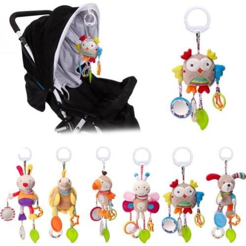 1PC Cartoon Baby Toys Bed Stroller 0-12 months baby mobile Hanging Rattles Newborn Plush Toy baby toys for baby
