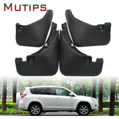 Mutips 1Set Car Front Rear Mudguards Mud flaps fender flares cover accessories exterior parts For 2006-2012 Toyota RAV4 2.4