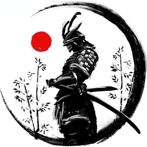 13cm x 13cm for Samurai Warrior Car Assessoires Sticker Scratch-Proof Sunscreen Decor Camper Windows Graffiti Decal