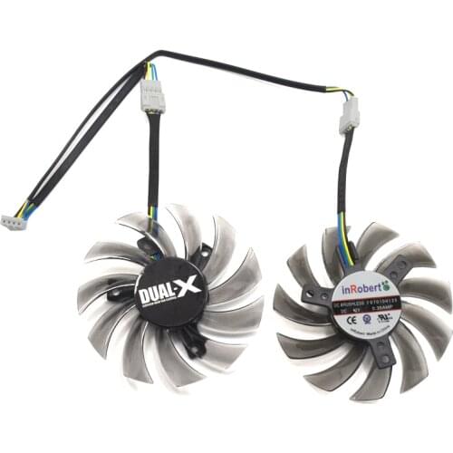 NEW 2pcs/lot 75mm 4Pin FD7010H12S HD7850 Video Card Fan For ASUS GTX 770 HD 7870 MSI R6790 N560GTX R6850 VisionTek R9 270X Card