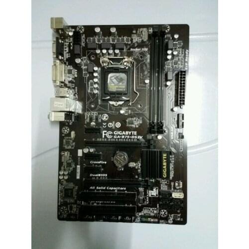 Original motherboard for Gigabyte GA-B75-DS3V DDR3 LGA 1155 16GB B75-DS3V for i3 i5 i7 22/23nm cpu b75 desktop motherboard