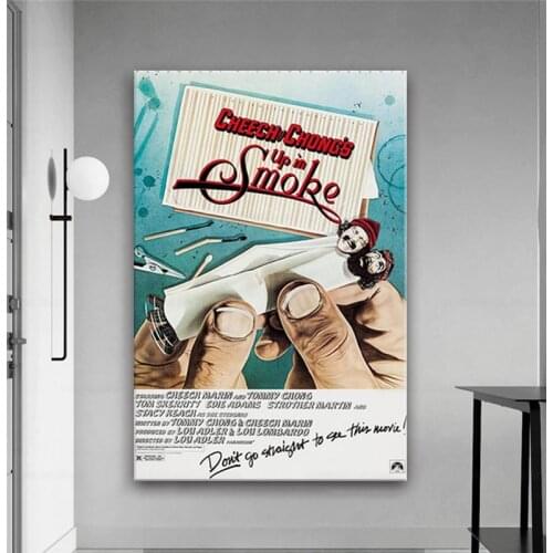 Posters and Prints UP IN SMOKE Movie Cheech and Chong Weed Wall Art Poster Canvas Painting Home Decor Pictures for Bedroom