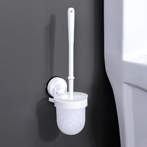 Simple Hanging Toilet Brush Cleaning Long Modern Toilet Brush Holder Without Punching Brosse Toilette Bathroom Fixture DF50MTS