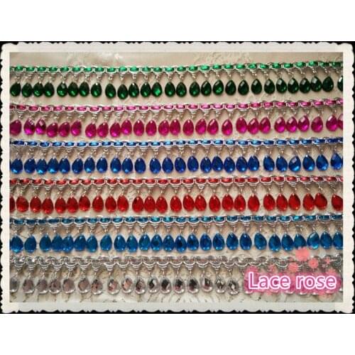 Multicolour Tassel Drill lace ribbon weaving rope Fringe bead sequins lace trim Diy dance dress clothing decorative accessories