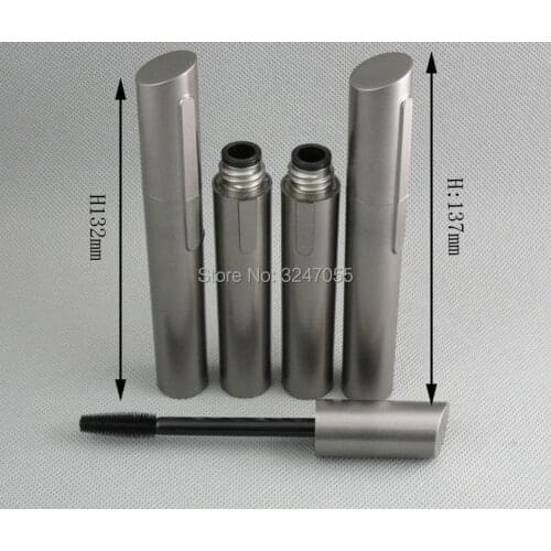 9ML Grey Plastic Empty Cosmetic Mascara Tube,DIY Silicone Brush Portable Eyelashes Cream Container, Professional Cosmetic Makeup