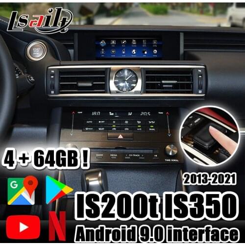 Lsailt 4G CarPlay&Android Video Interface for Lexus IS 2014-20 with YouTube, Netflix, Waze IS300h IS350 IS200t
