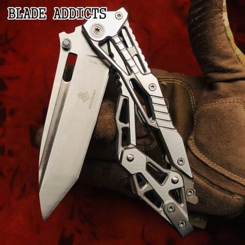 Top Quality Mechanical Stainless Steel Very Sharp Outdoor Folding Blade Knife Pocket Hunting&Fishing Survival Camping Knives