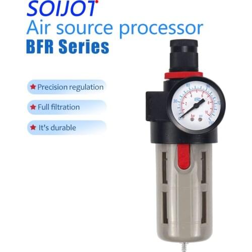 1PCS BFR2000 1/4 BFR3000 3/8 BFR4000 1/2 Air pump filter pressure reducing valve Oil-water separator Regulator for compressors