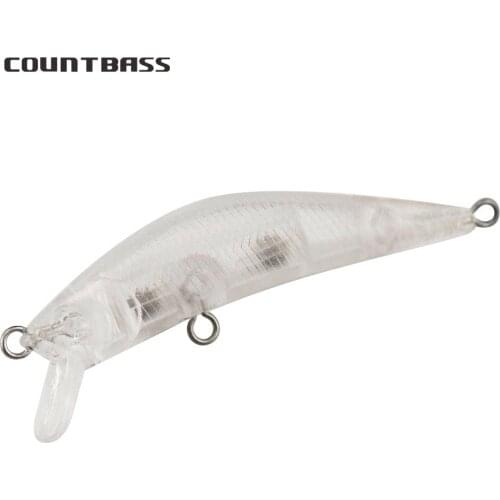 10pcs Countbass Blank Hard Lure 41mm 57mm, Minnow, Unpainted Trout Fishing Bait, Wobblers, Free shipping