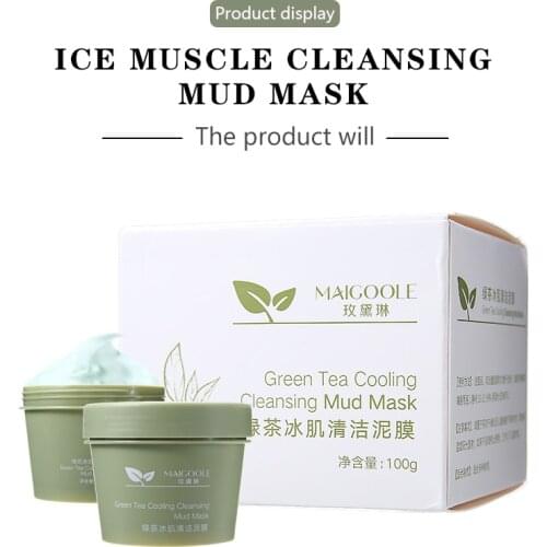 100g Green Tea Moisturize Mud Mask Deep Cleansing Remove Blackhead Acne Shrink Pores Mask Skin Care Repair Nourishing