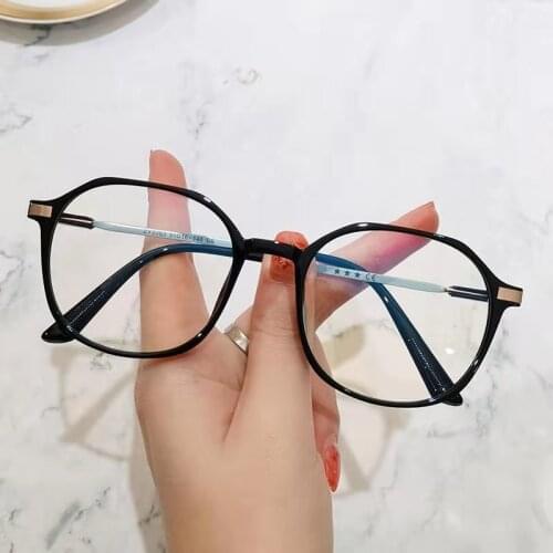 2021 Fashion Reading Glasses Jelly Transparent Polygon Prebyopia Eyeglasses For Women Anti Blue Light Blocking Glasses