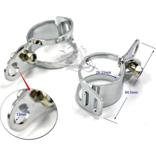 28mm-33mm Universal Headlight Relocation Fork Clamps bracket Mount Adjustable Signals Light Holder Lamp Bracket